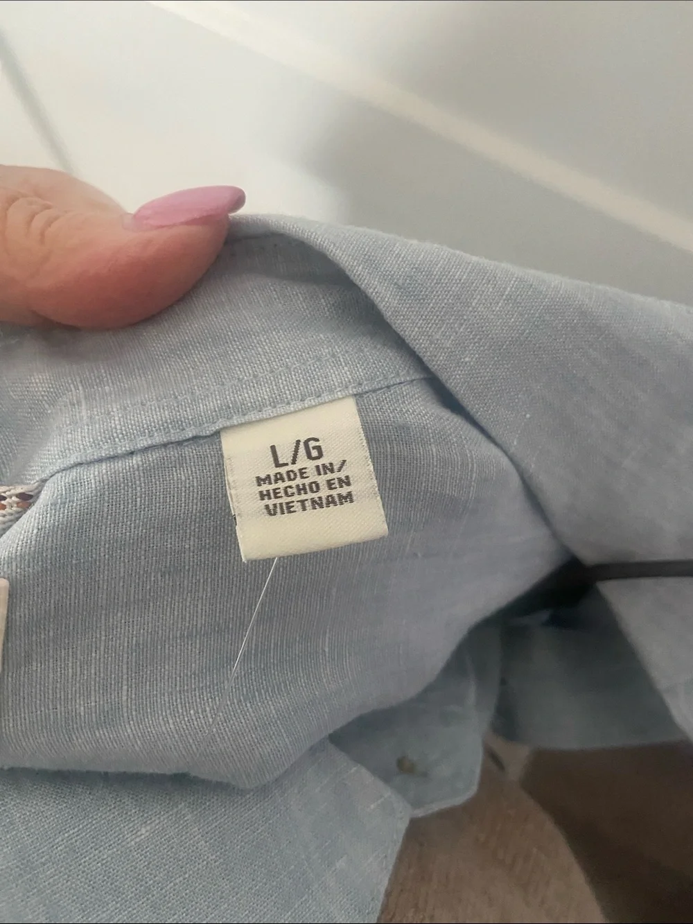 Weatherproof Light Blue Short-Sleeve Button-Down Linen Shirt 3 for $30 - Picture 4 of 5